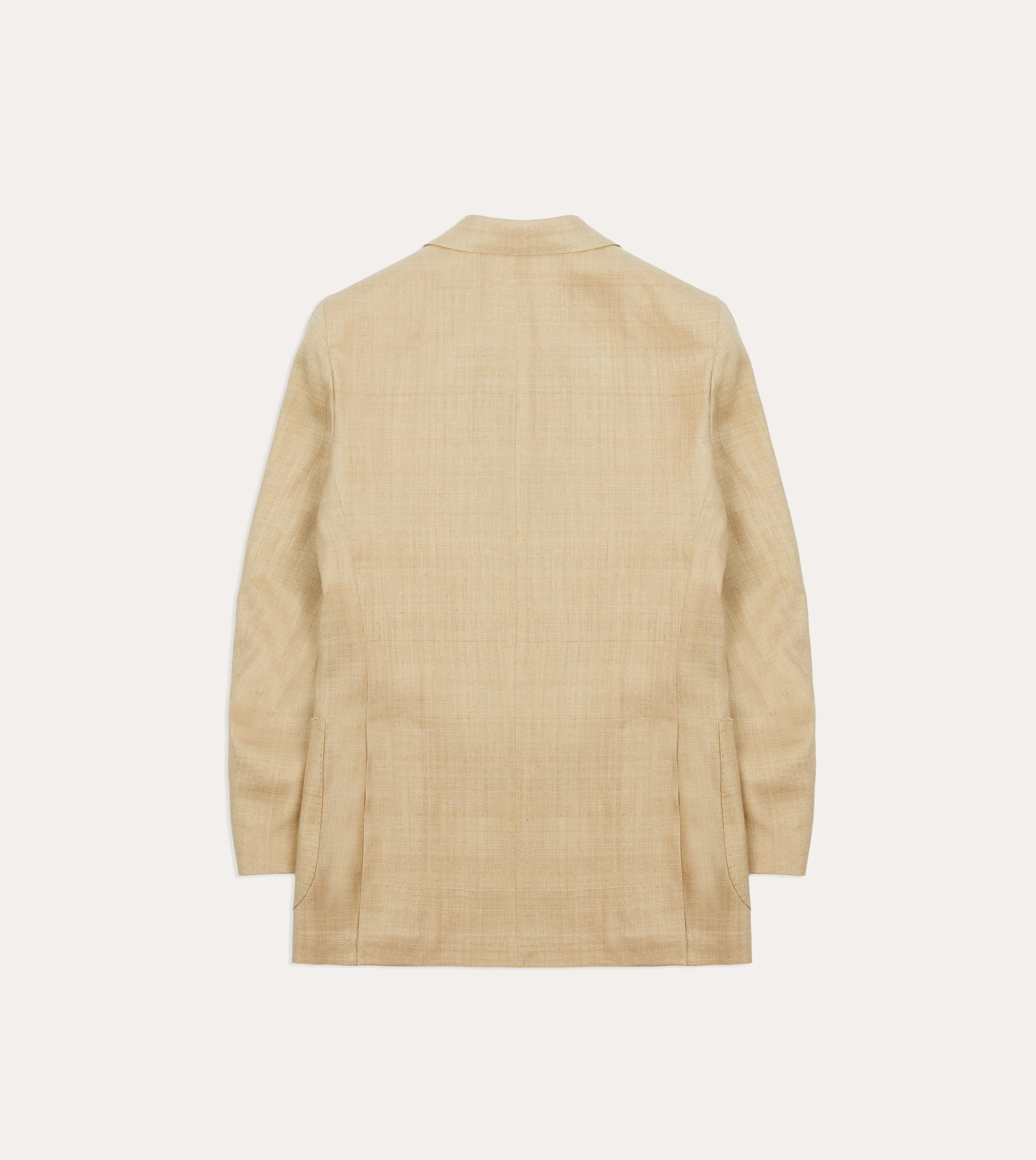 Sand Tussah Silk Double-Breasted Tailored Jacket