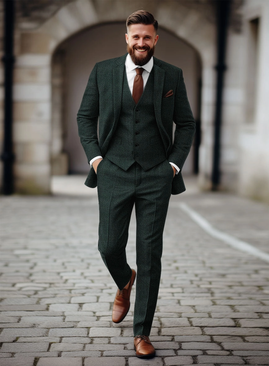 Sartori Ariadna Green Check Soft Tweed Suit
