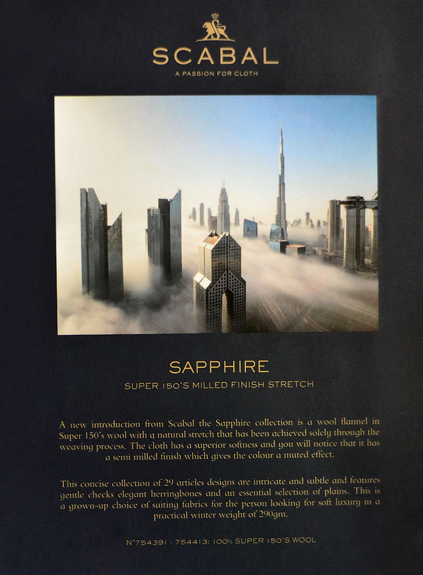 Scabal Sapphire Royal Blue Wool Suit