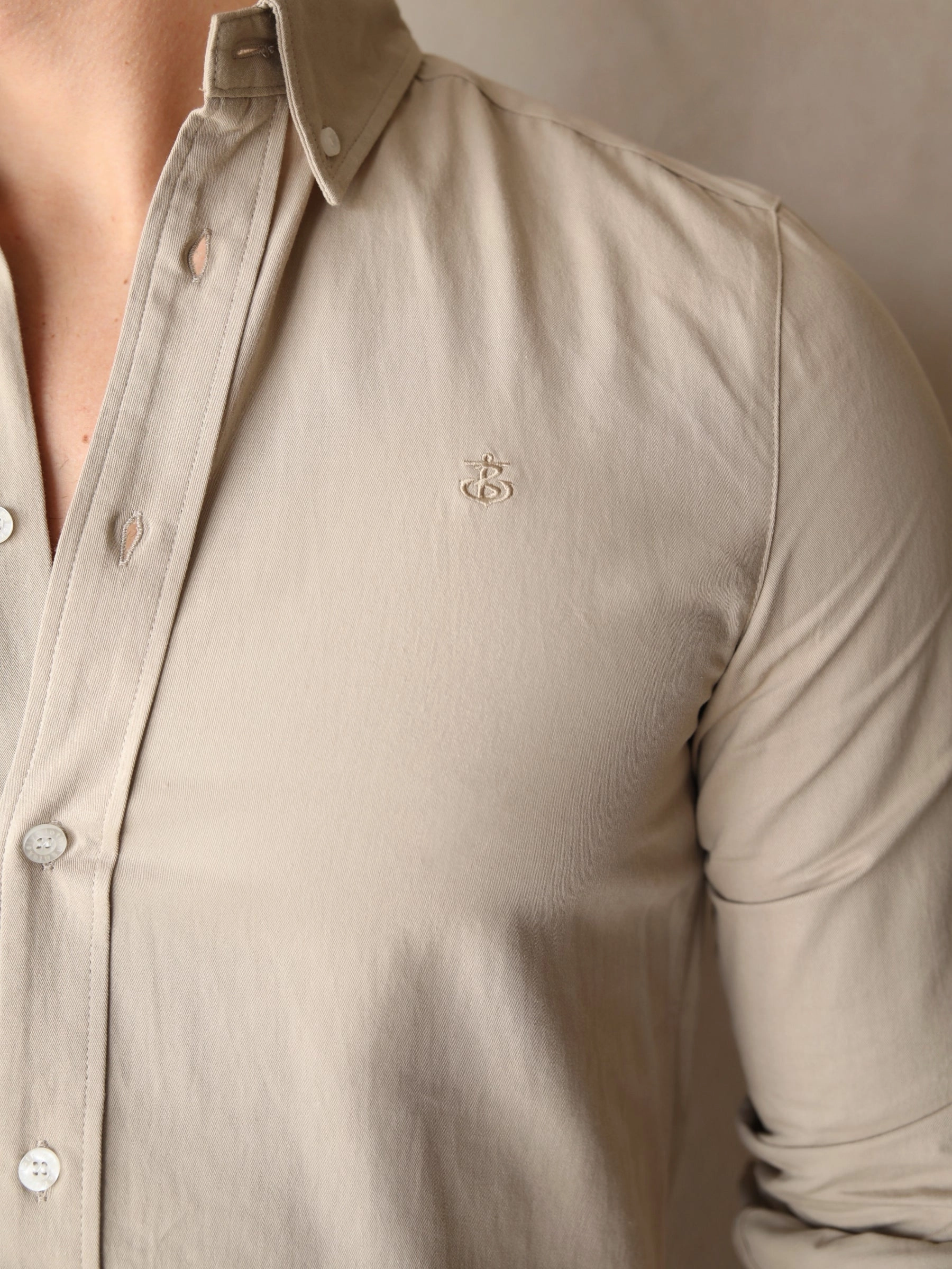 Sedona Slim Fit Shirt - Taupe Brown