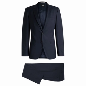 Slim-fit suit in virgin wool