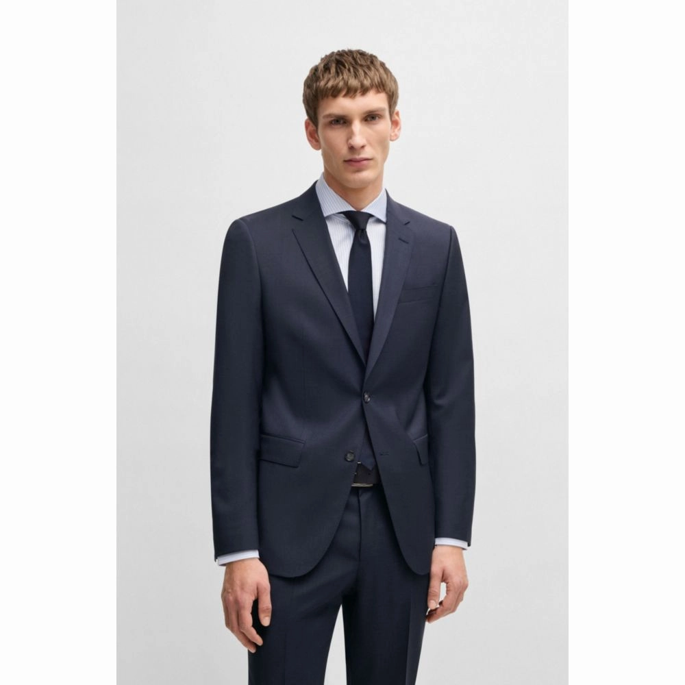 Slim-fit suit in virgin wool