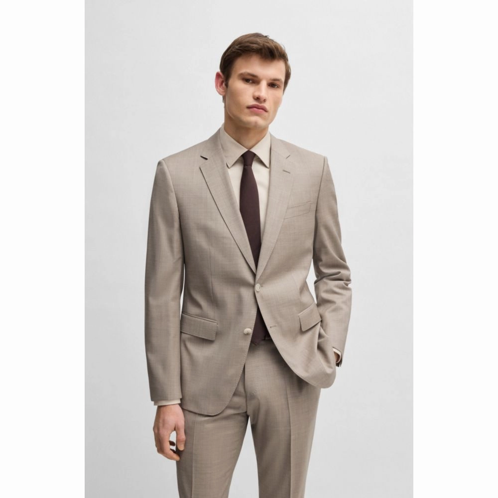 Slim-fit suit in virgin wool