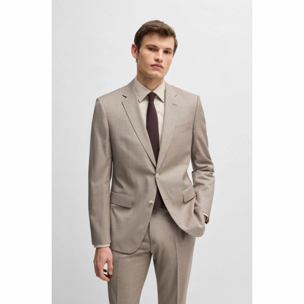 Slim-fit suit in virgin wool