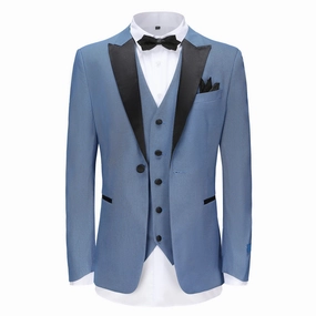 SLIM FIT TUXEDO/TX296/SLATE BLUE