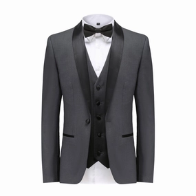 SLIM FIT TUXEDO/TX300/CHARCOAL