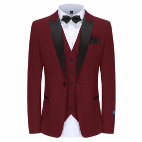 SLIM FIT TUXEDO-TX500-BURGUNDY