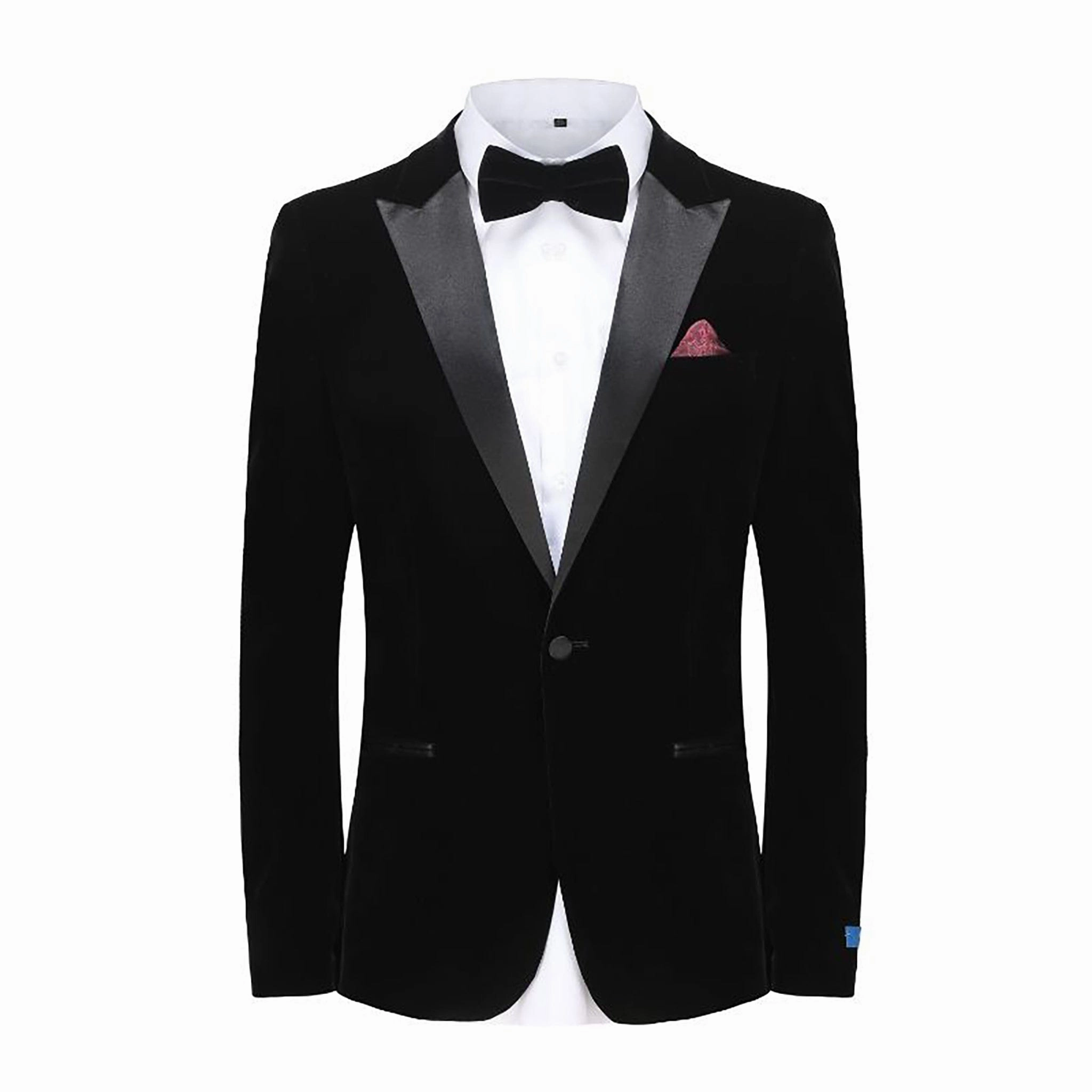 SLIM FIT TUXEDO/VELVET/-TX800-BLK