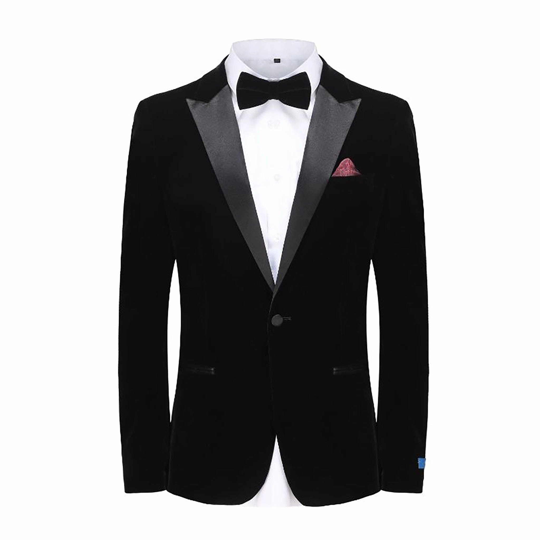 SLIM FIT TUXEDO/VELVET/-TX800-BLK