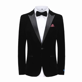 SLIM FIT TUXEDO/VELVET/-TX800-BLK