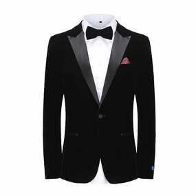 SLIM FIT TUXEDO/VELVET/-TX800-BLK