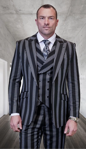 Statement  FEROLI-BLK Mens Suit