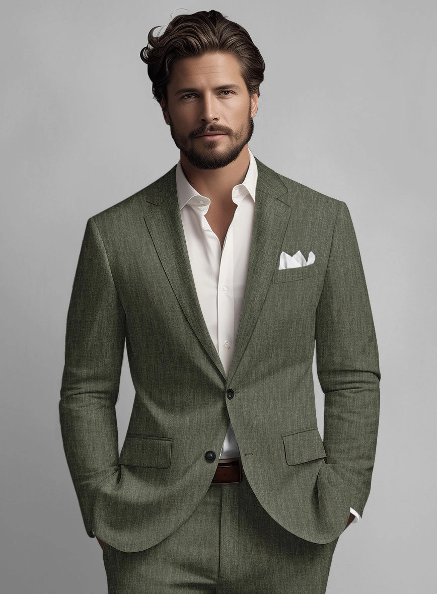 Stylbiella Spring Dew Green Linen Suit