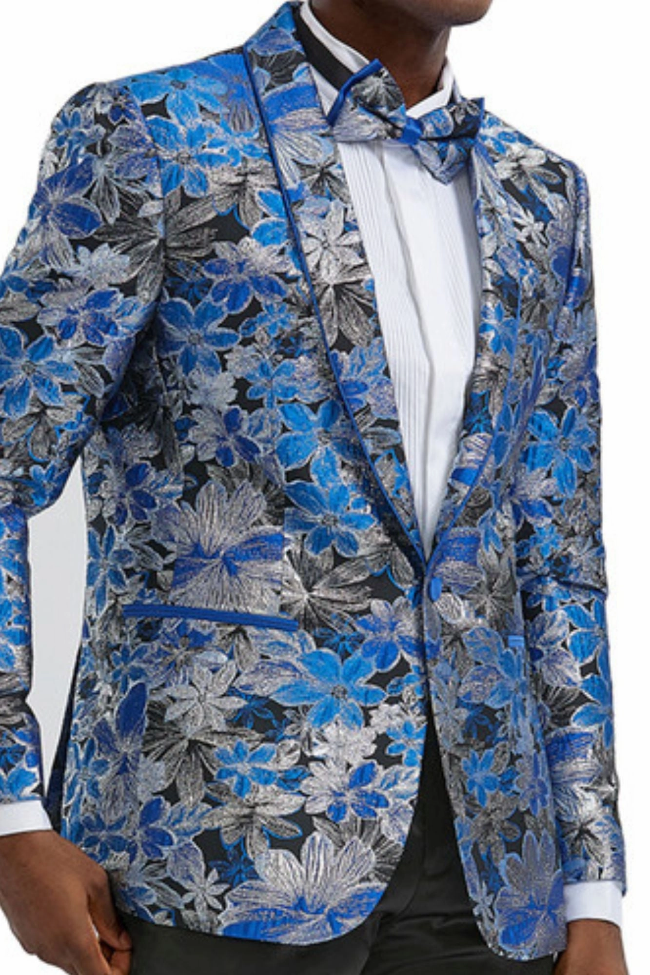 Stylefyre Collection: Men's Single-Breasted Blazer In Royal