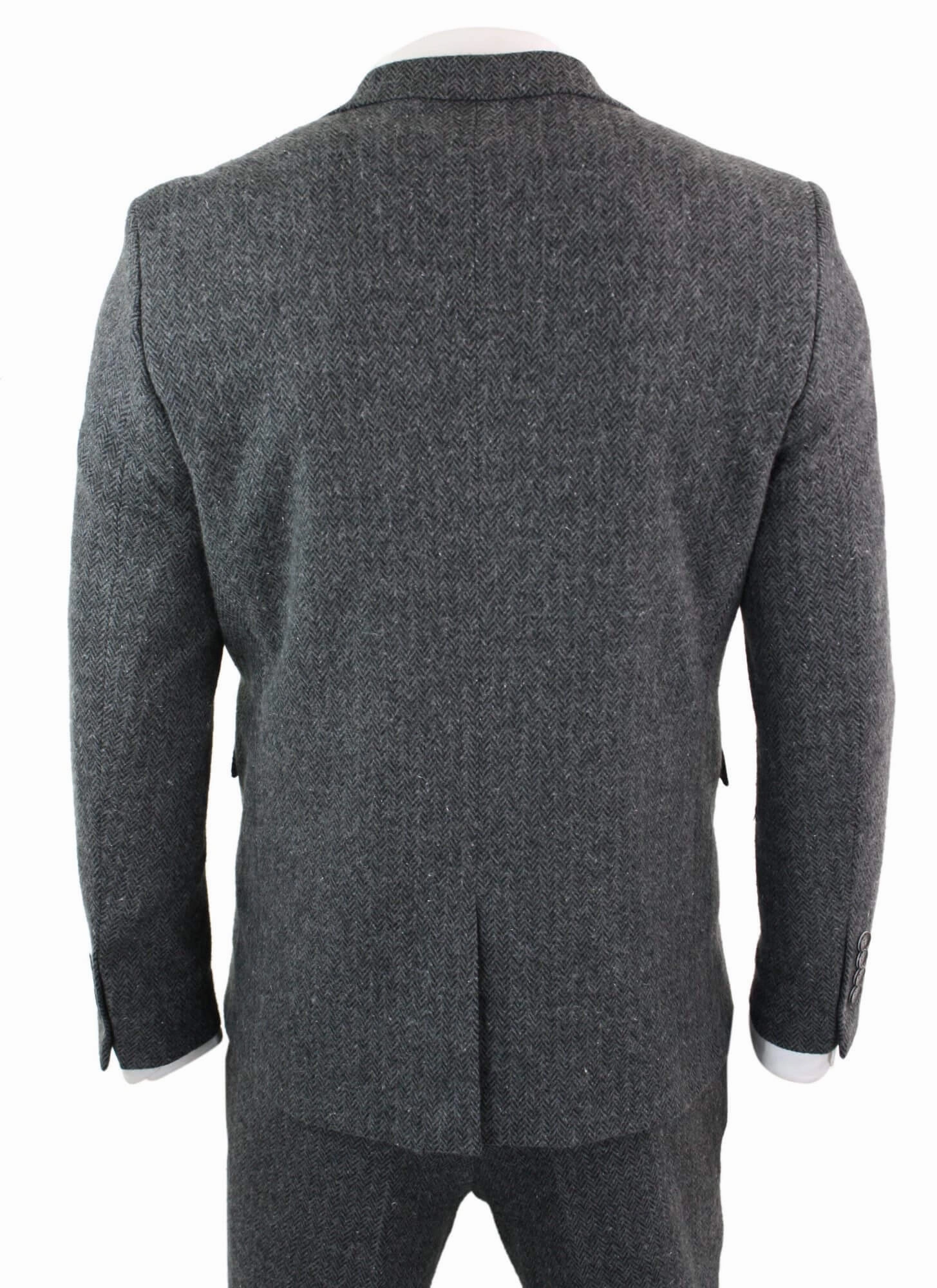 stz11 3 Piece Tweed Suit Herringbone