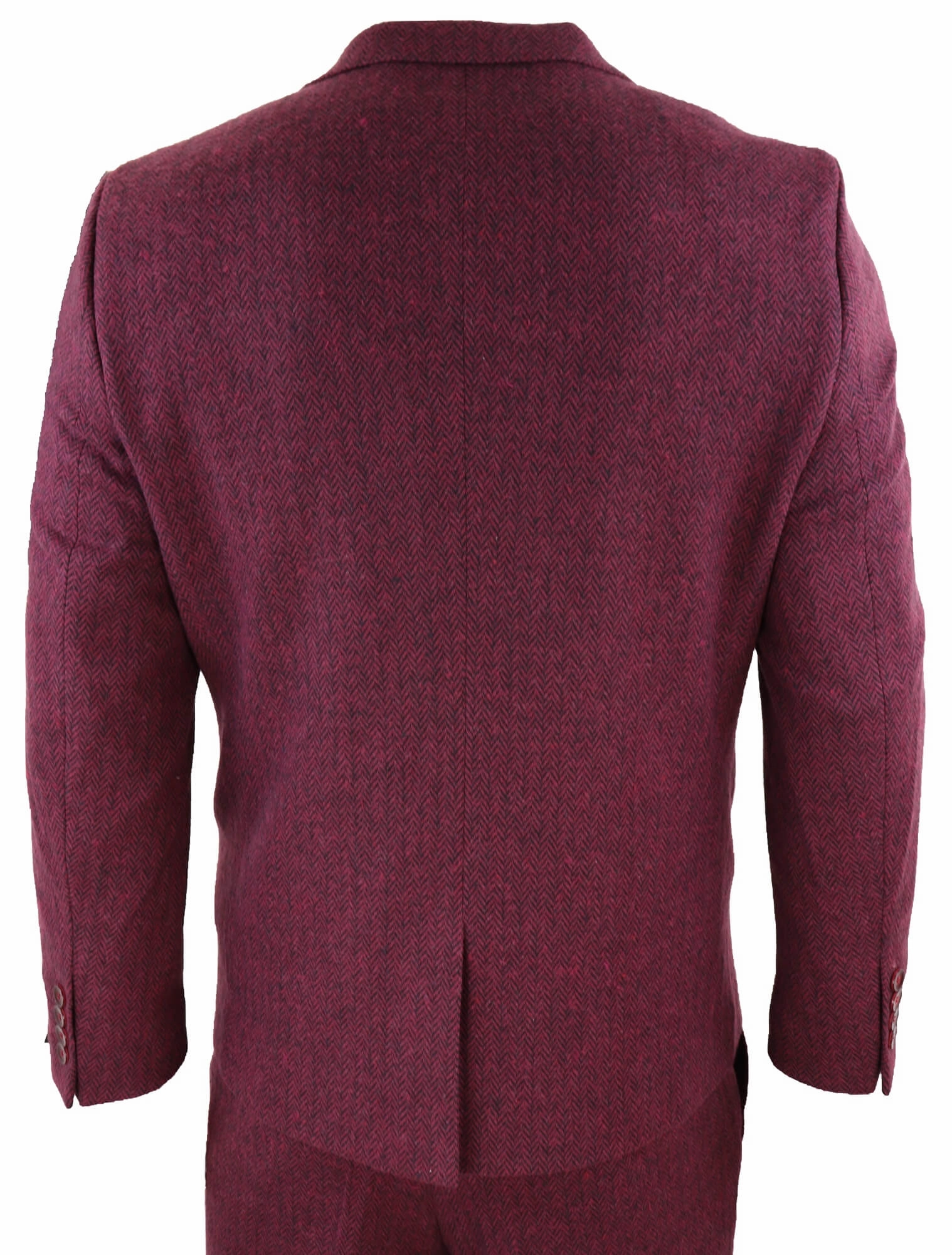 stz11 3 Piece Tweed Suit Herringbone