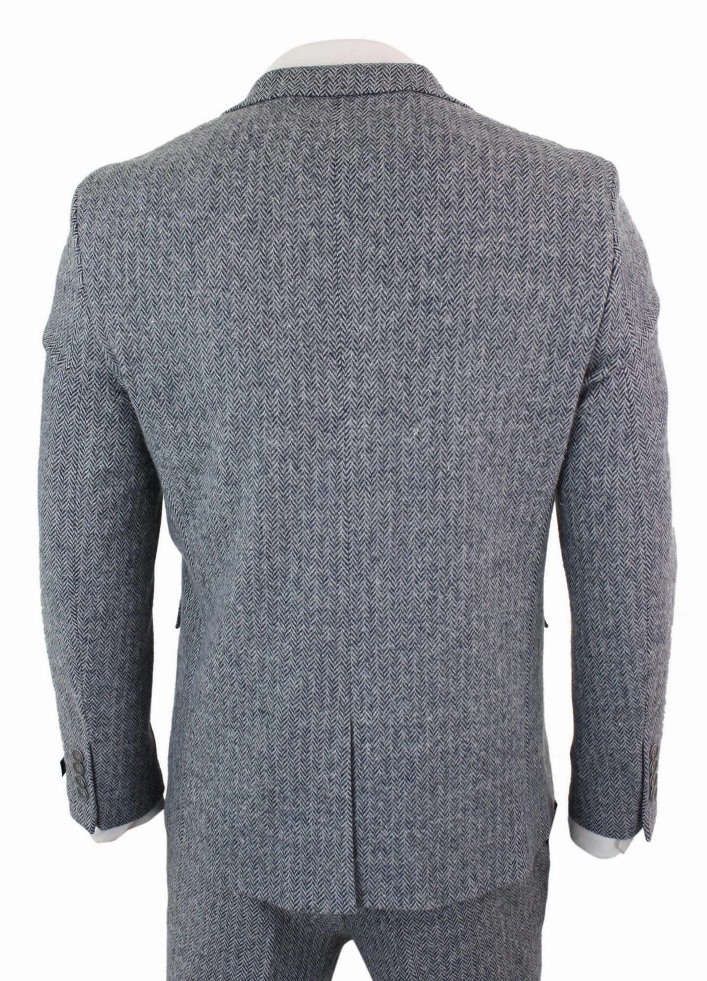 stz11 3 Piece Tweed Suit Herringbone