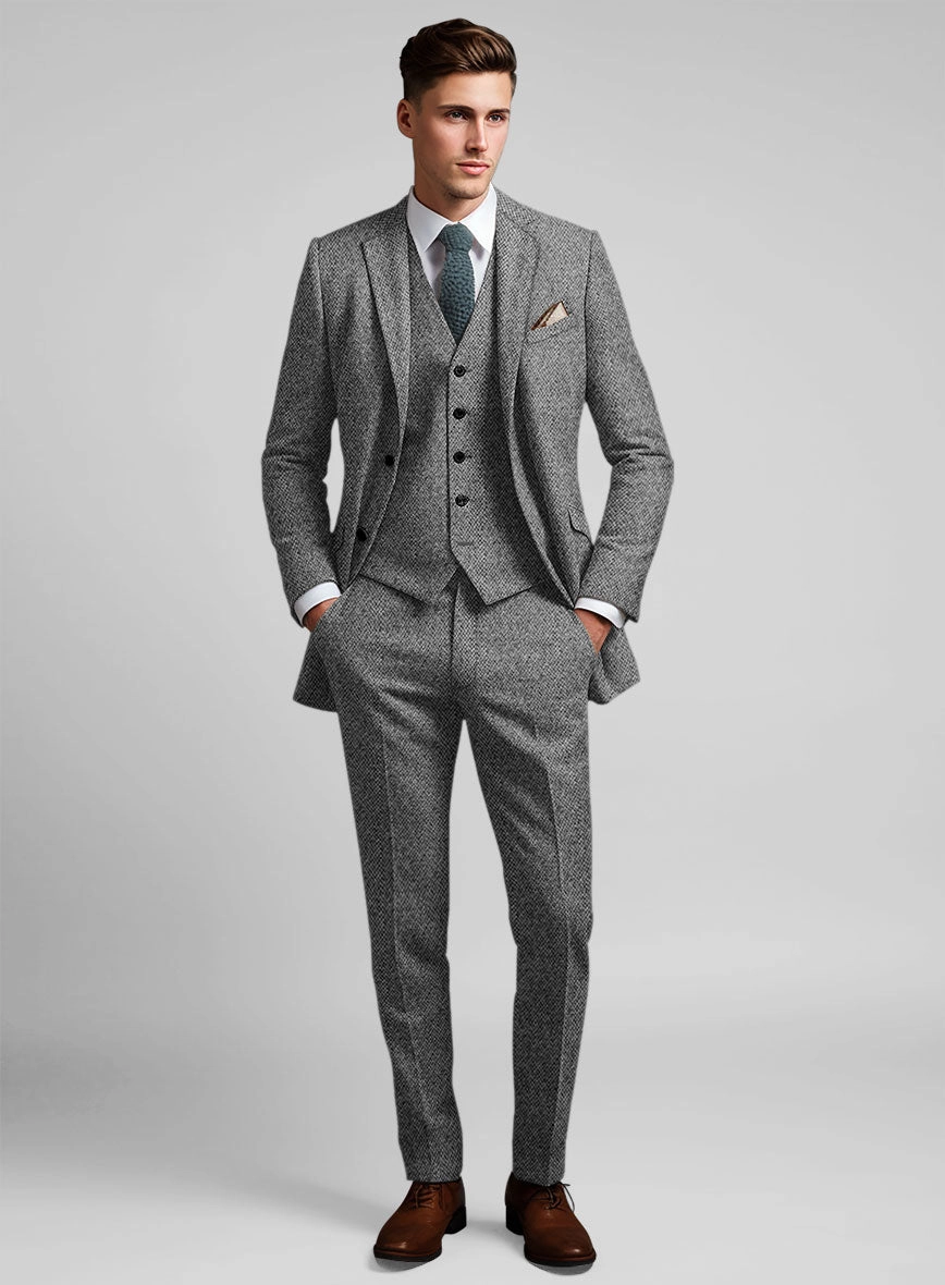 Sussex Weave Gray Tweed Suit