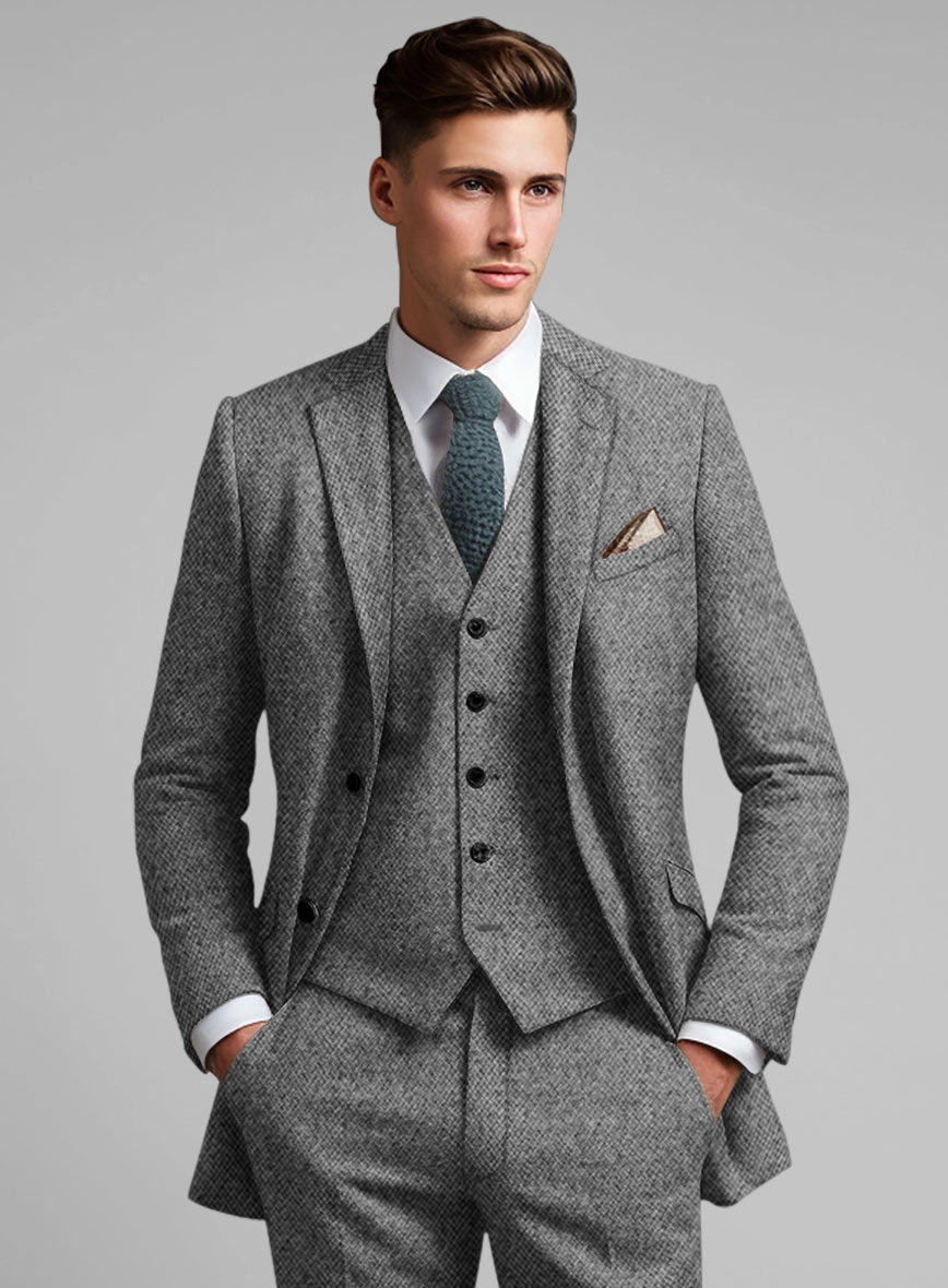 Sussex Weave Gray Tweed Suit