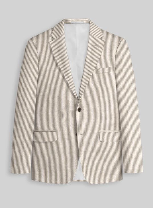 Tan Seersucker Suit