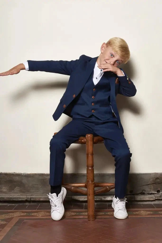 Three-Piece Suit for Kids - Max Royal Blue