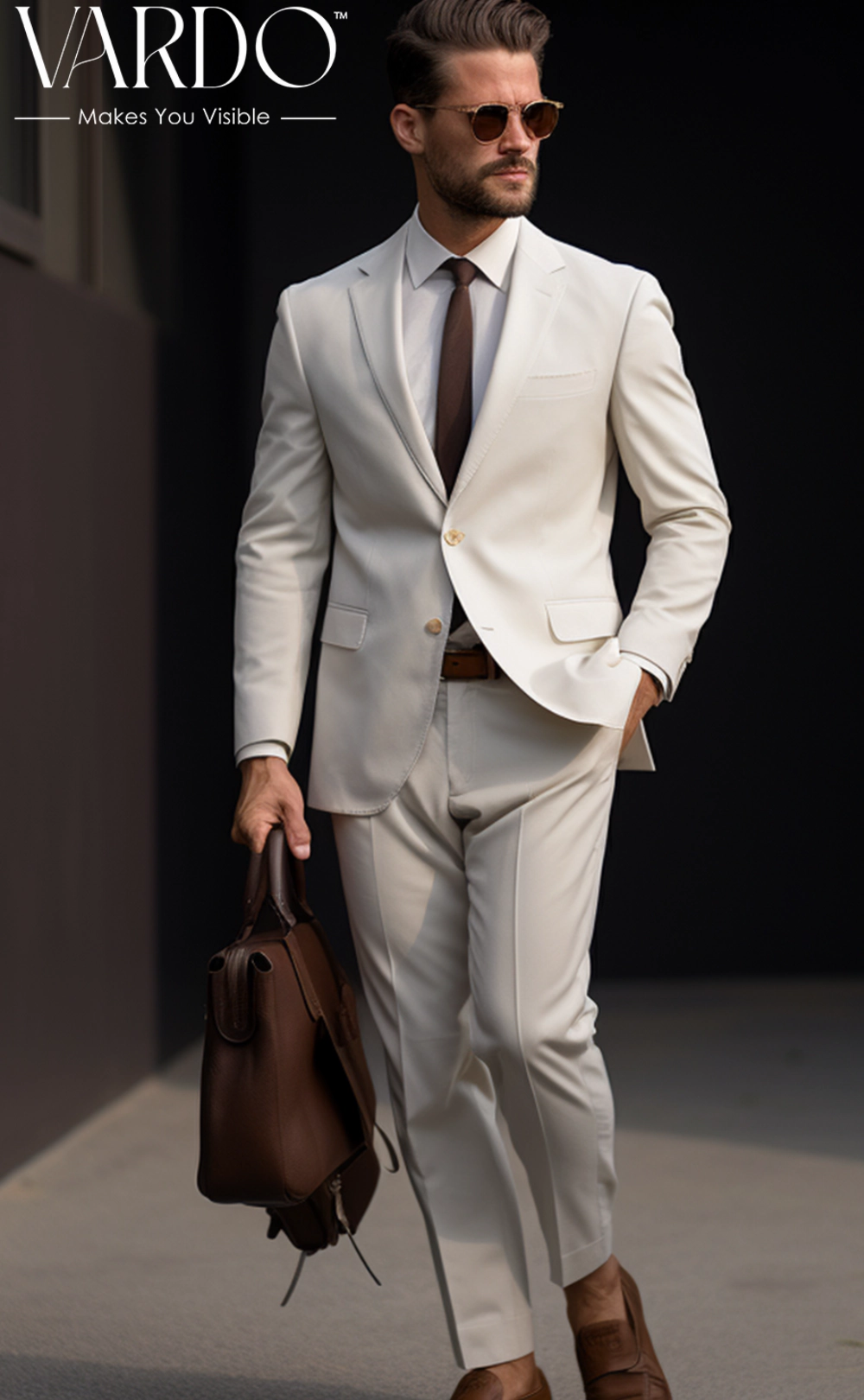 Timeless Style Classic Cream Two-Piece Suit for Men