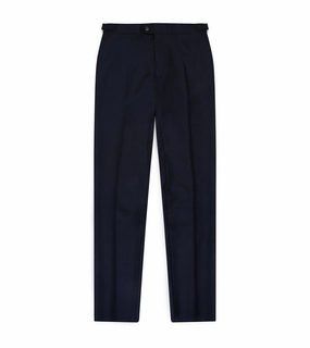 Trunk Wigmore Wool Twill Suit Trousers: Navy