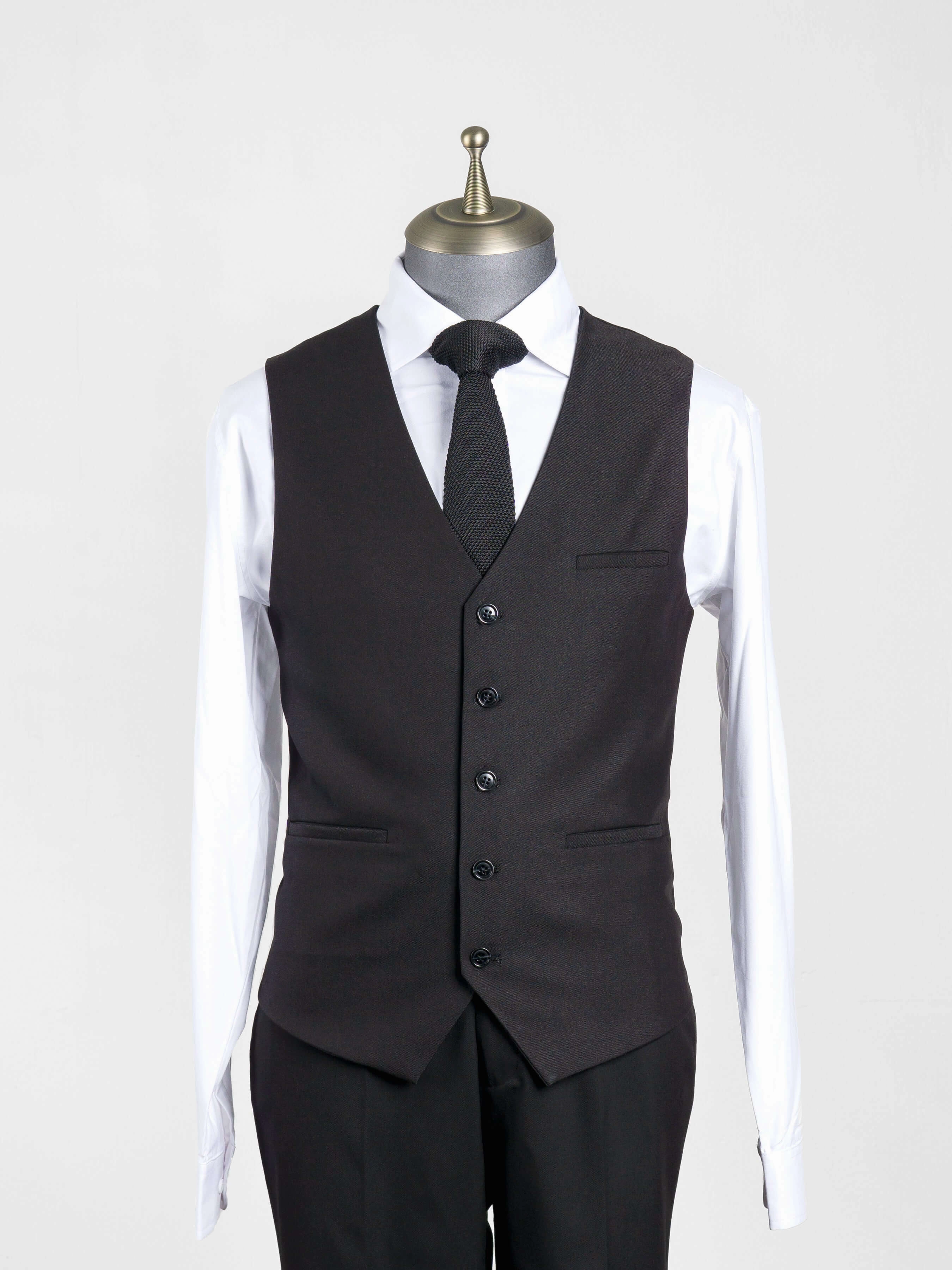 Vest - Deep Black Plain