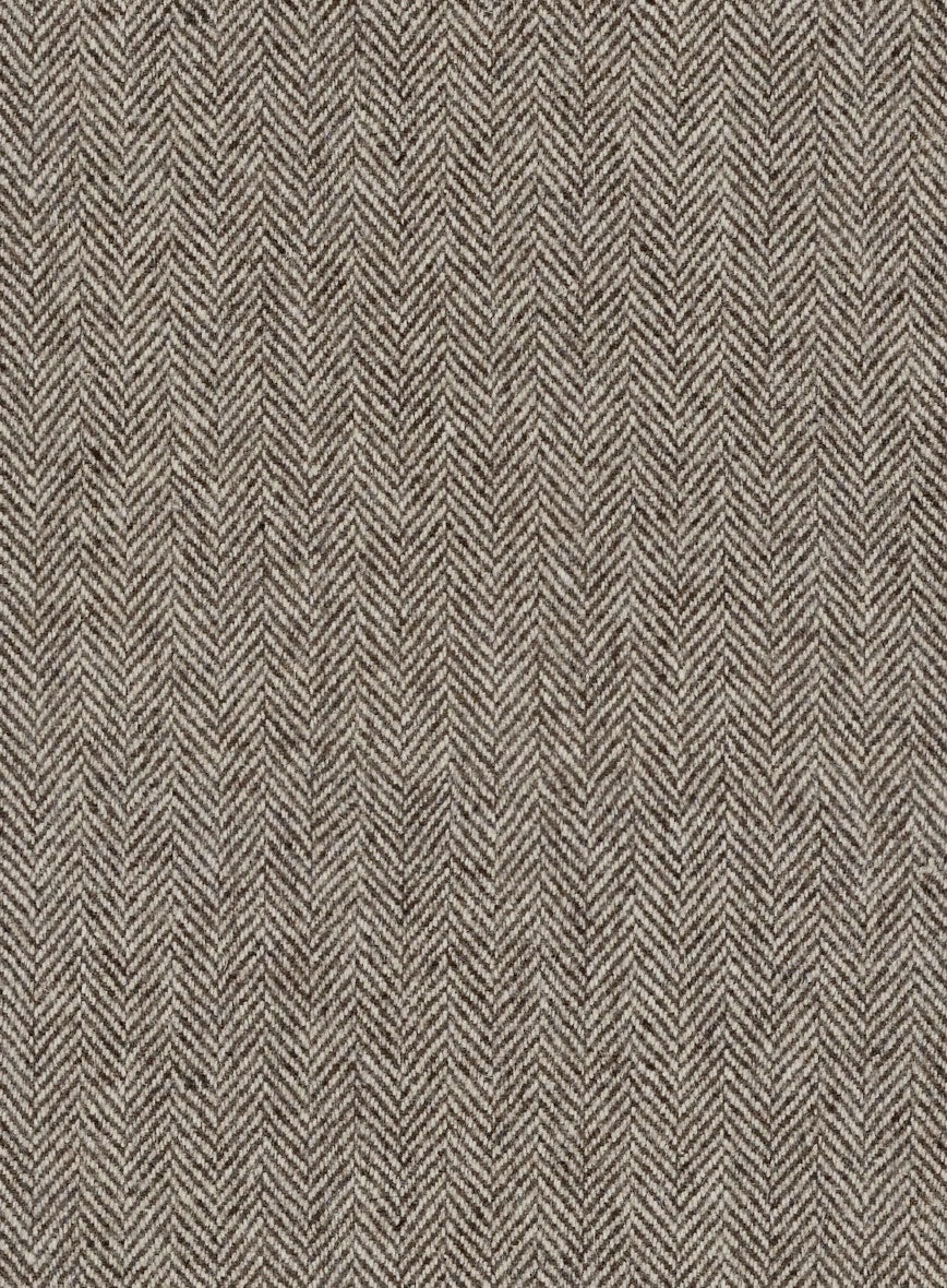 Vintage Herringbone Brown Tweed Suit