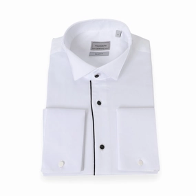 White Tuxedo Shirt Slim Fit