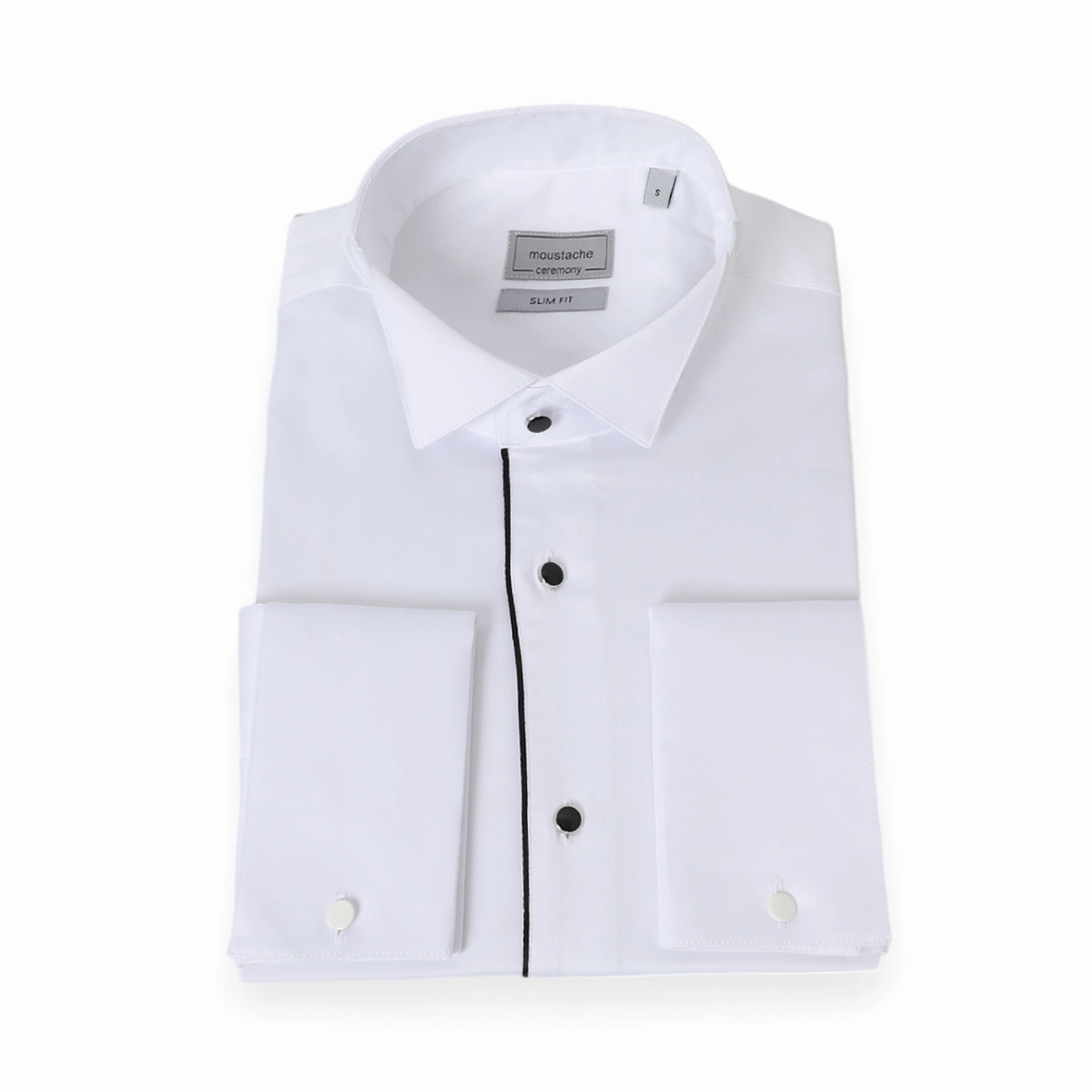 White Tuxedo Shirt Slim Fit