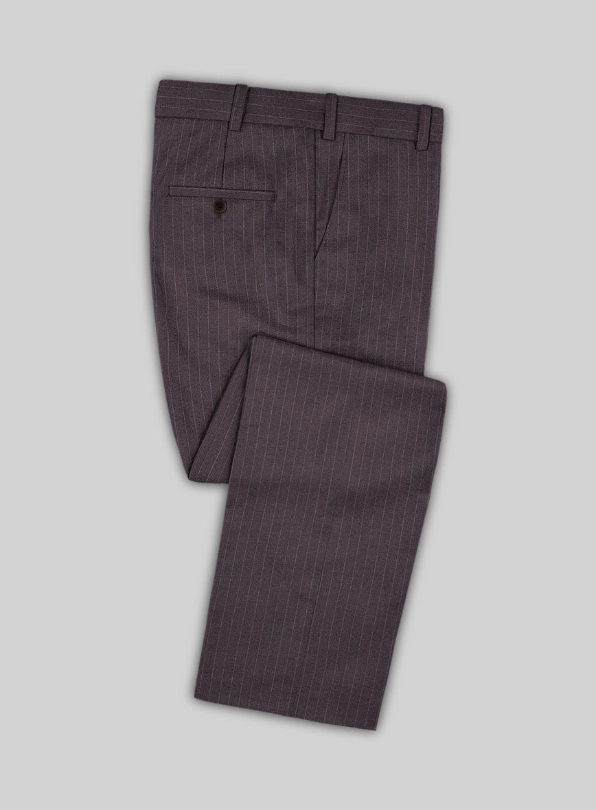 Wine Pinstripe Suit