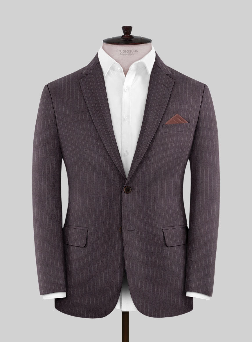 Wine Pinstripe Suit