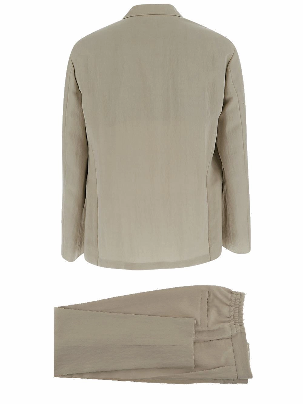 Z Zegna Double-Breasted Elasticated Waist Suit